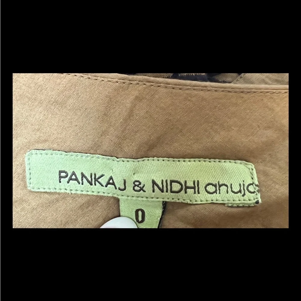 PANKAJ & NIDHI Anthropologie Mini Skirt Full Jaccard Purple Brown Quilted Boho